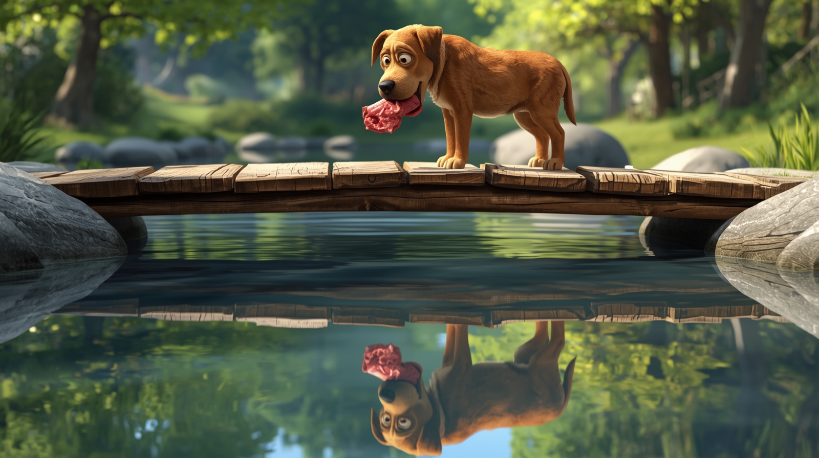 greedy dog moral story