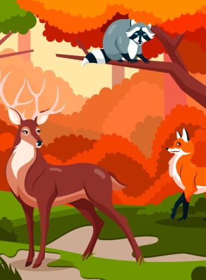 The Four Friends – Deer, Crow, Turtle, and Rat