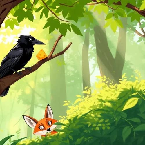 The Fox and the Crow: Moral English Storytelling for Kids